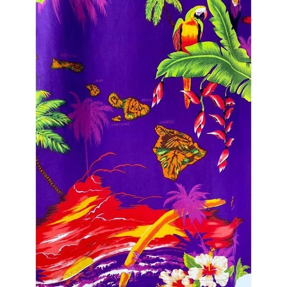 Moncler Genius Shirt Men's 8 Palm Angels Tropical Print Button Up - Picture 6 of 9